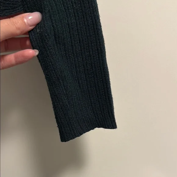 Dark Green Ribbed Sweater - Picture 4 of 8